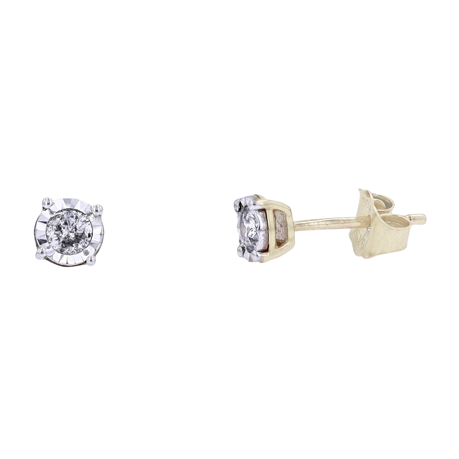 10K Miracle Set Diamond Studs<p><strong>More Colors Available</p></strong>