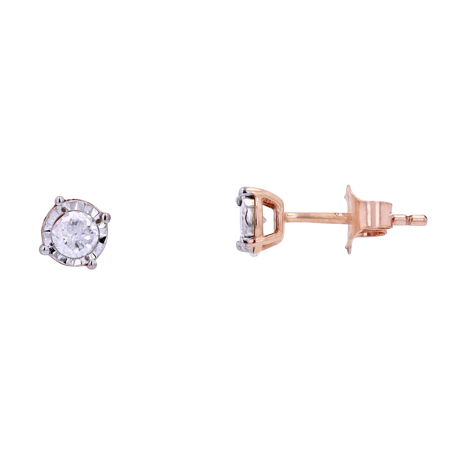 10K Miracle Set Diamond Studs<p><strong>More Colors Available</p></strong>