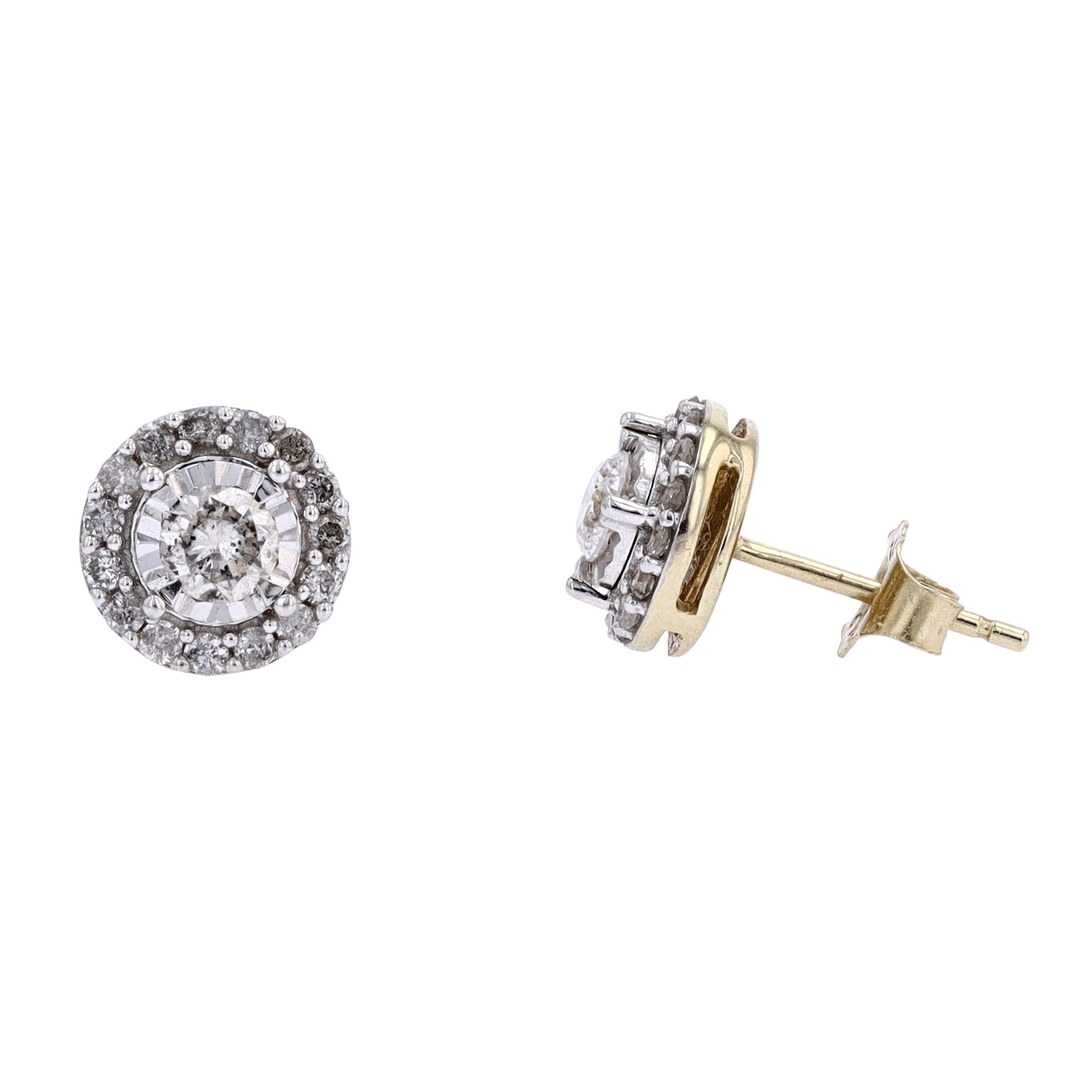 10K Double Halo Studs<p><strong>More Colors Available</p></strong>