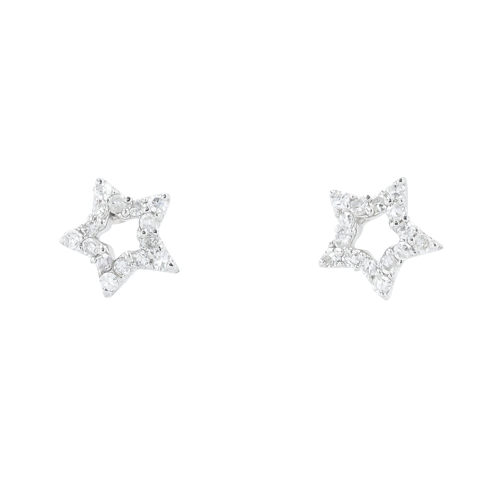 14K Diamond Star Studs<p><strong>More Colors Available</p></strong>