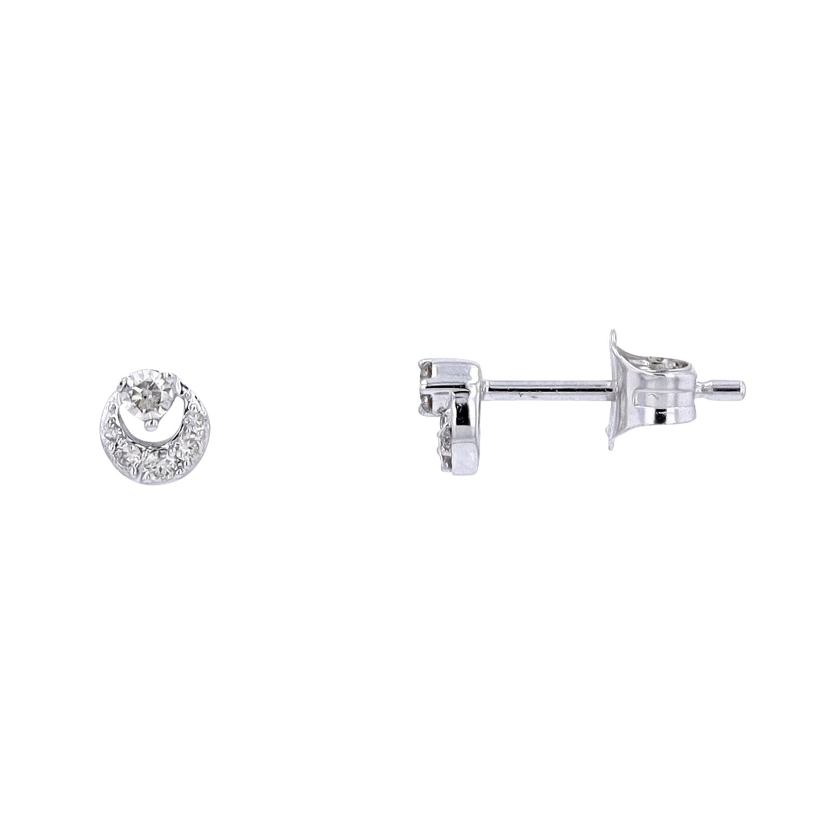 14K WG 1/8 CT Diamond Studs