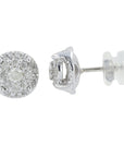 10K WG .50 CTW Diamond Cluster Studs