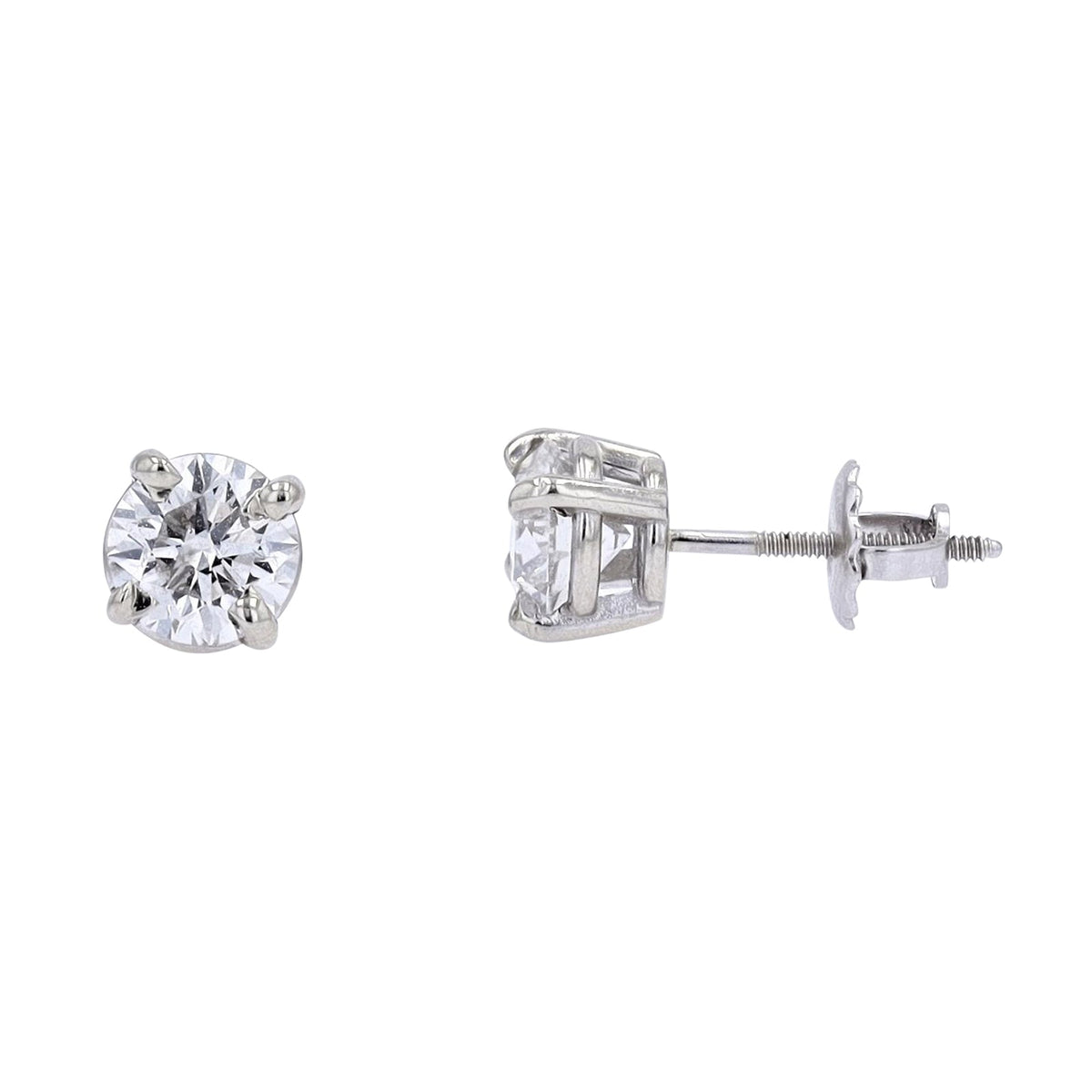 14K WG 2 CT Diamond Studs