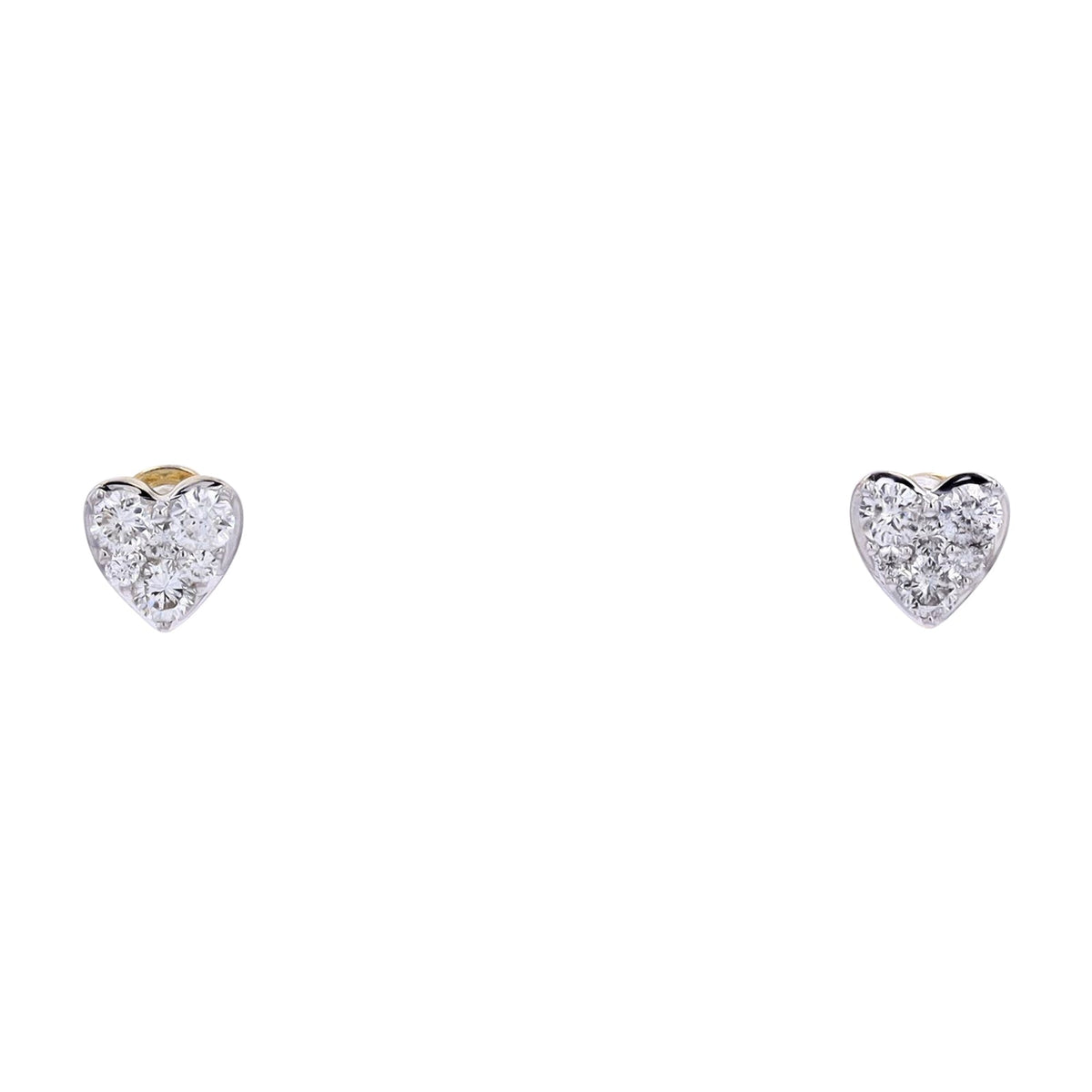 14K Diamond Heart Studs<p><strong>More Colors Available</p></strong>