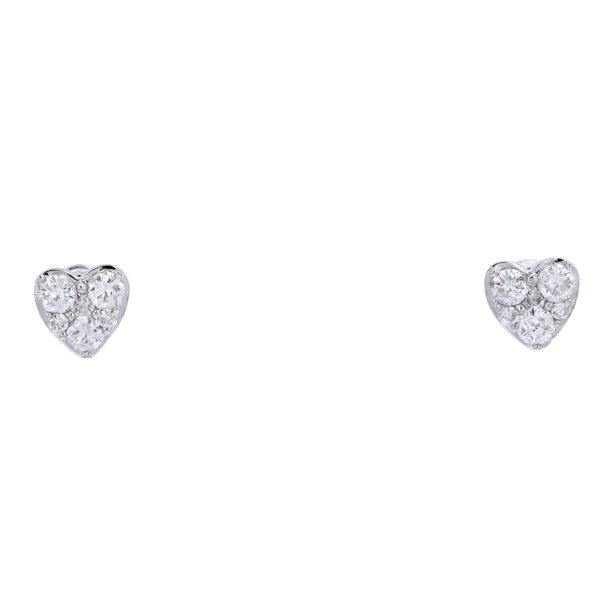 14K Diamond Heart Studs<p><strong>More Colors Available</p></strong>