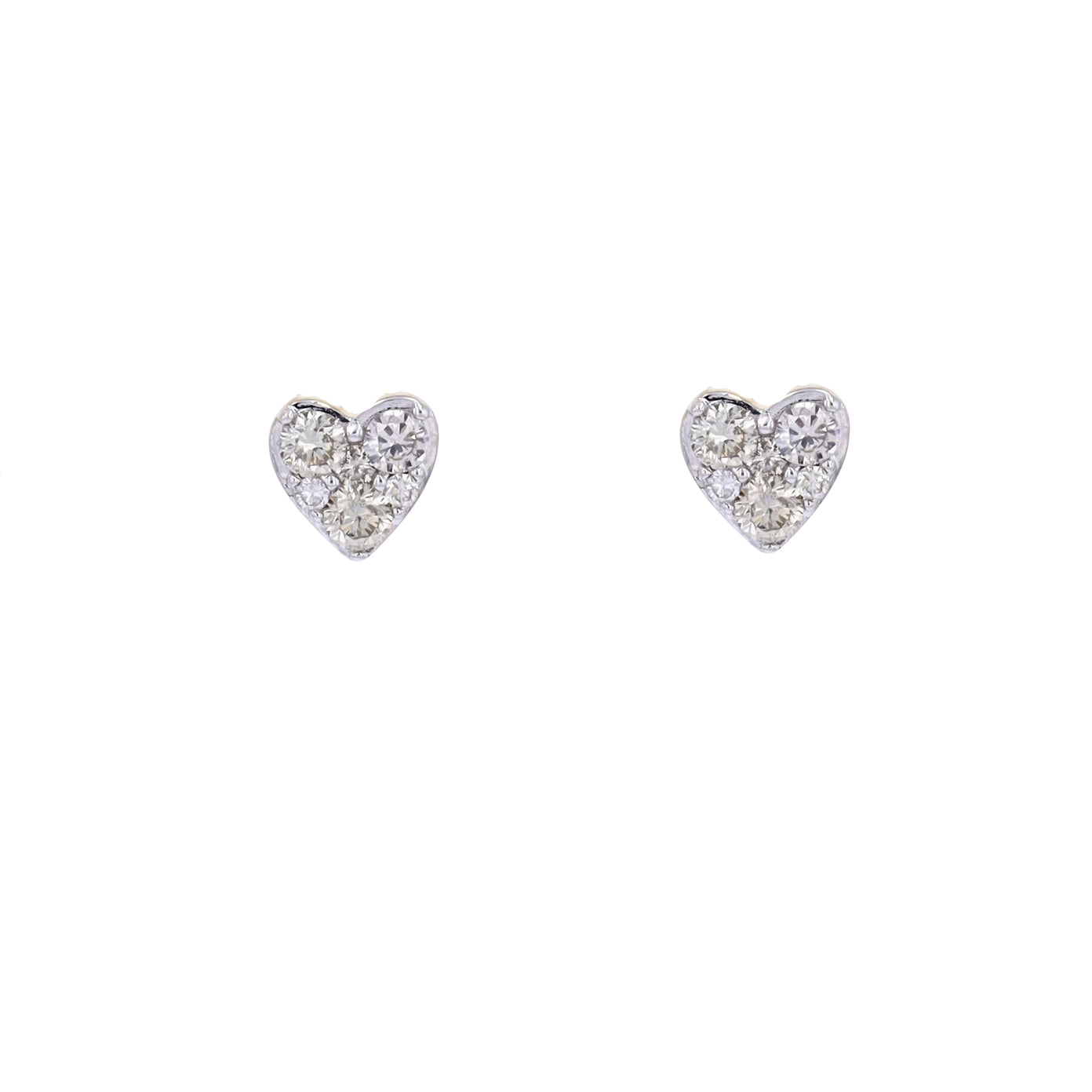 14K Diamond Heart Studs<p><strong>More Colors Available</p></strong>