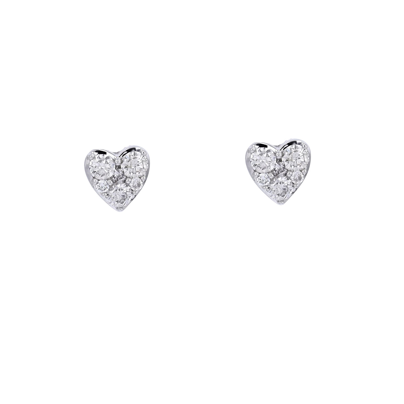 14K Diamond Heart Studs<p><strong>More Colors Available</p></strong>