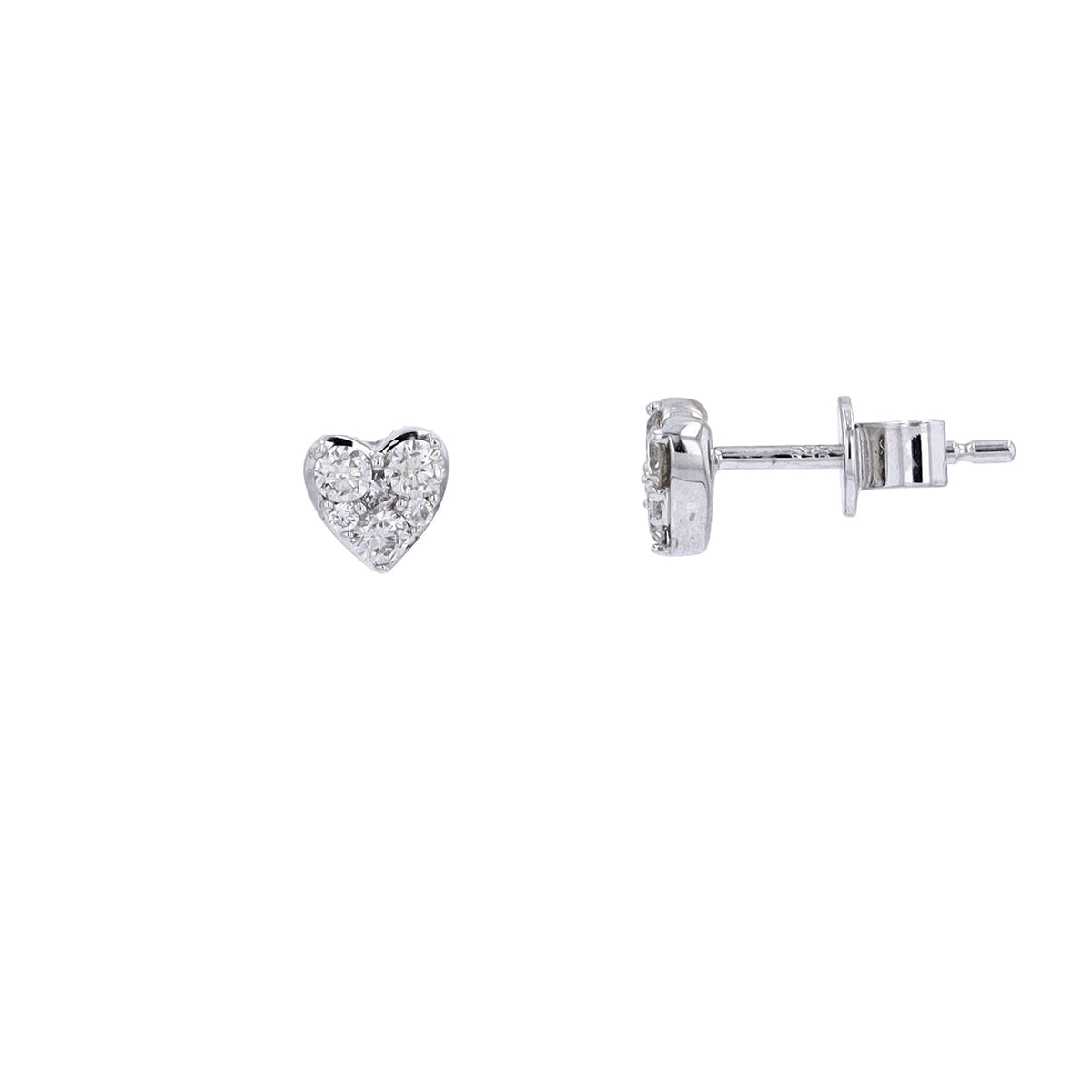14K Diamond Heart Studs<p><strong>More Colors Available</p></strong>