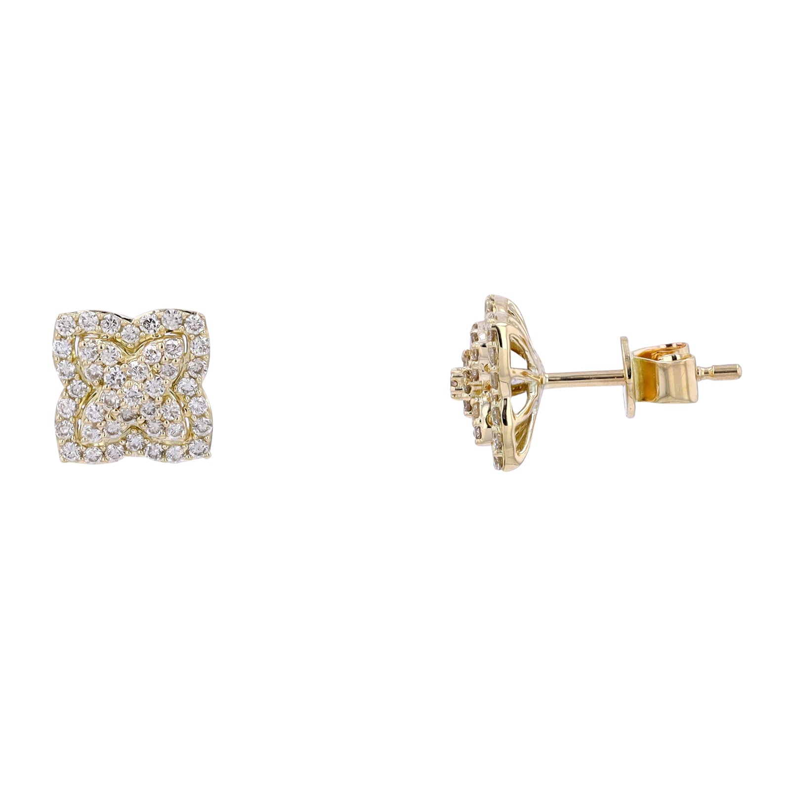 14K YG 0.56 CT Diamond Earrings