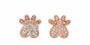 10K RG .15 CTW Diamond Paw Print Studs