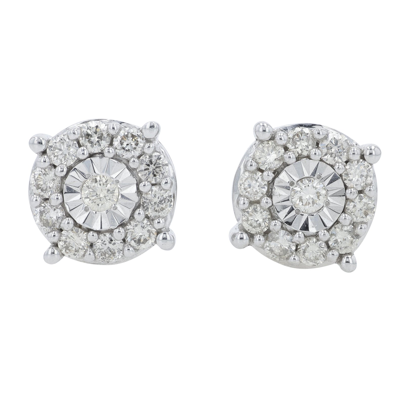 10K WG .50 CTW Diamond Studs