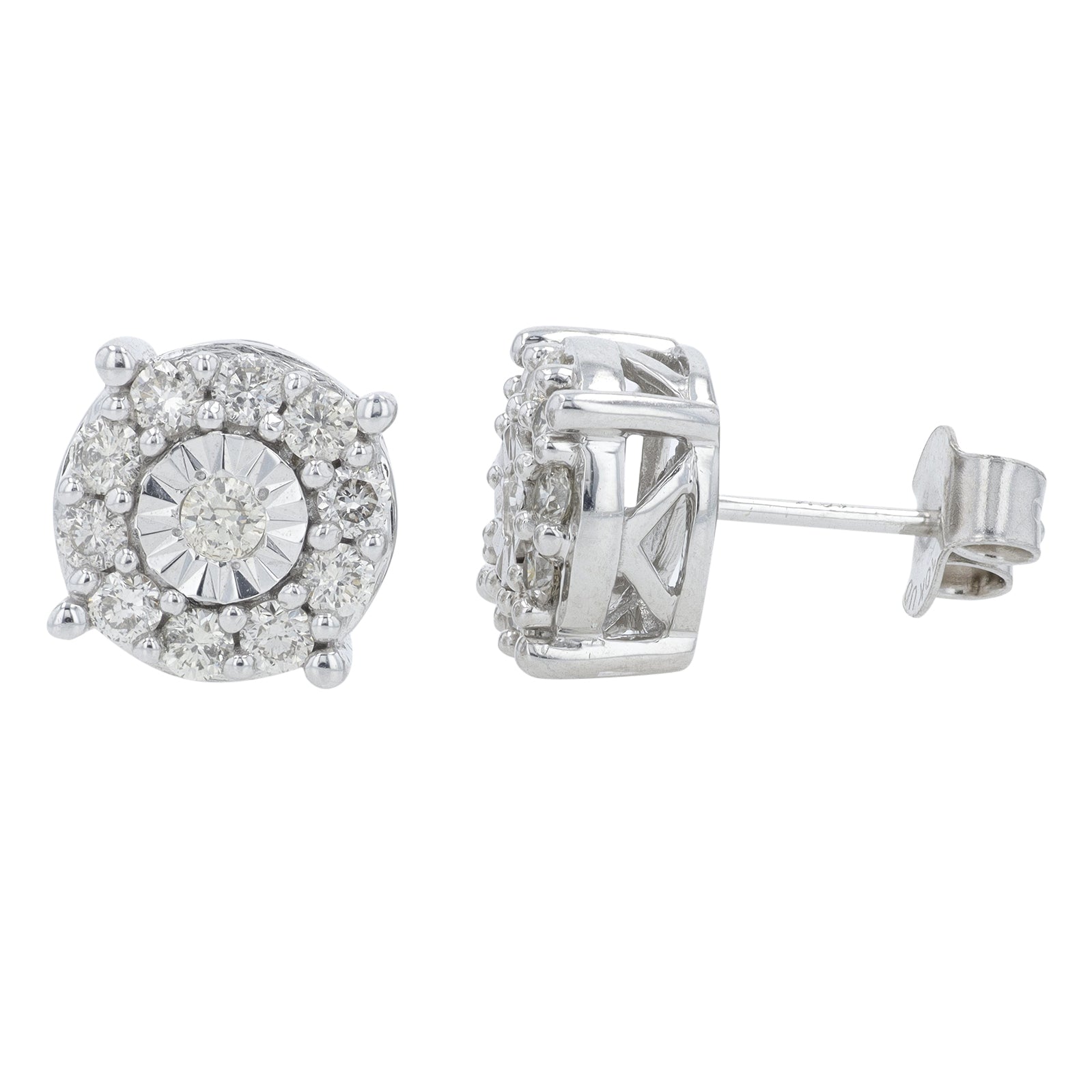 10K WG .50 CTW Diamond Studs
