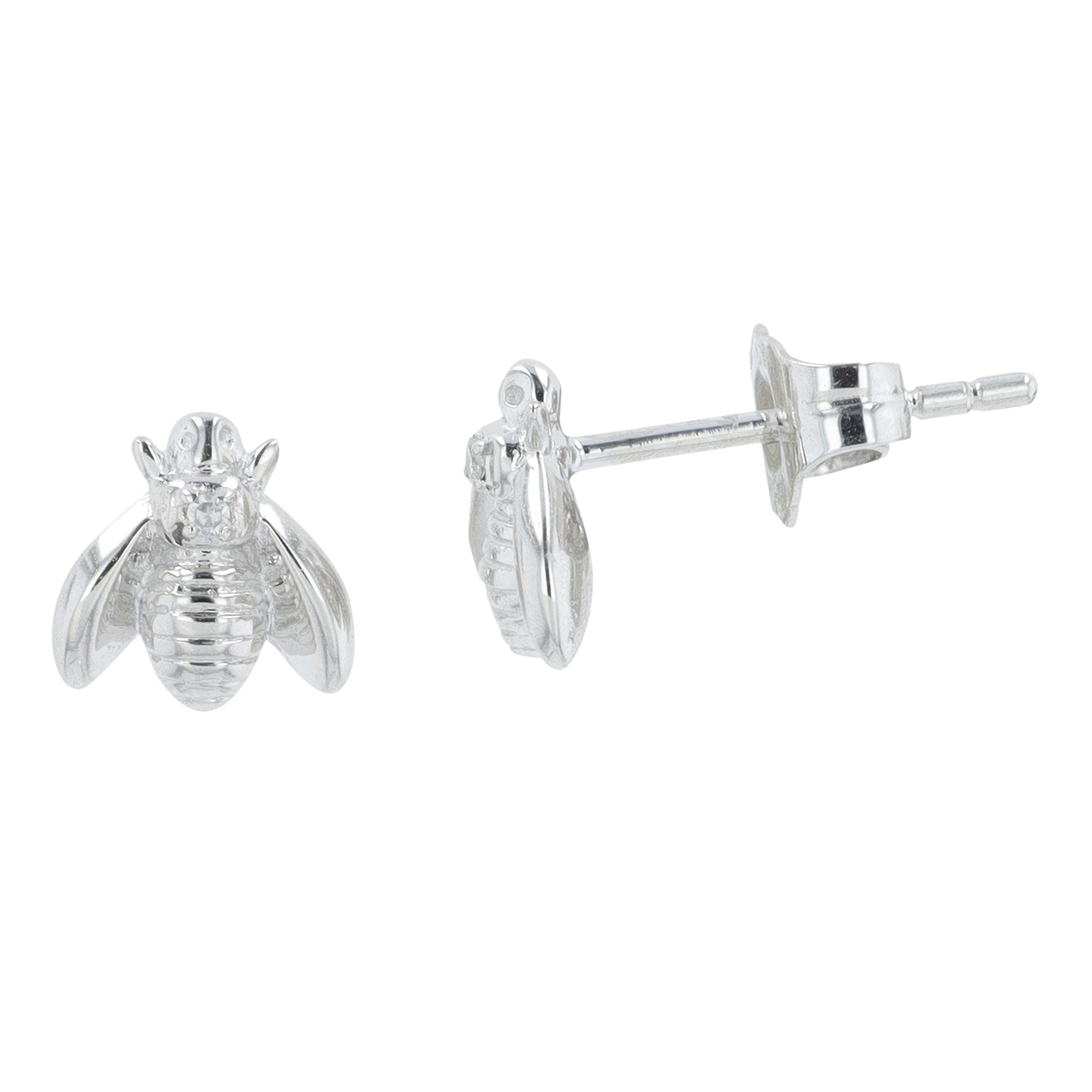 14K WG .01 CTW Diamond Insect Studs