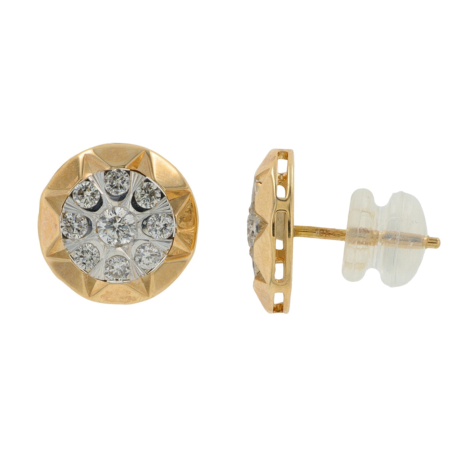 10K YG .50 CT Diamond Studs