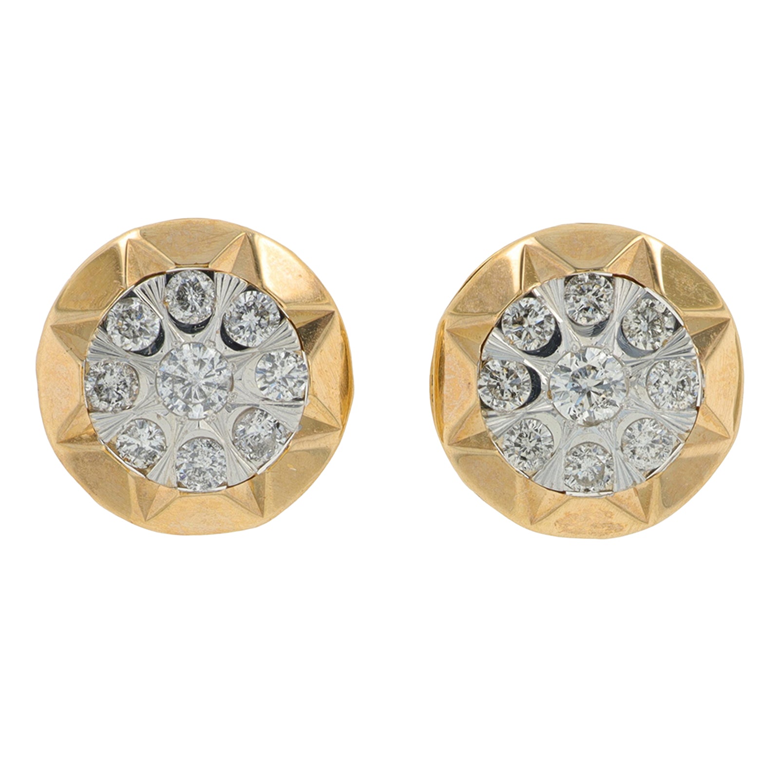 10K YG .50 CT Diamond Studs