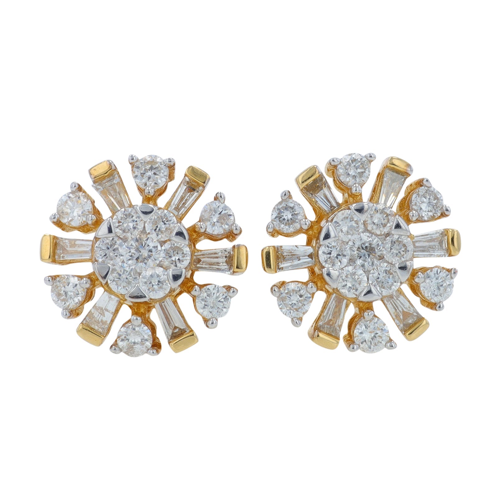 14K YG .75 CTW Diamond Studs