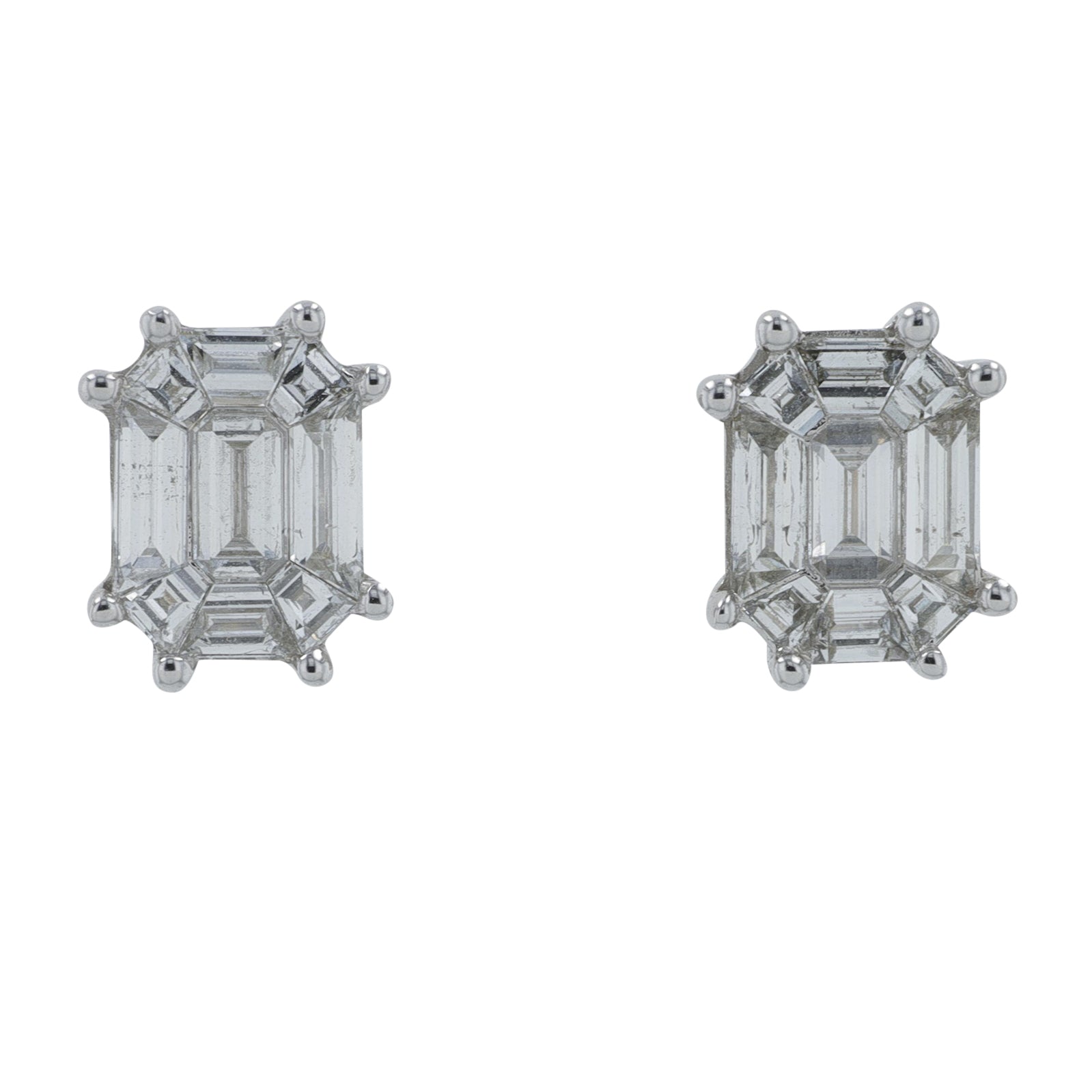 14K WG .75 CTW Diamond Studs