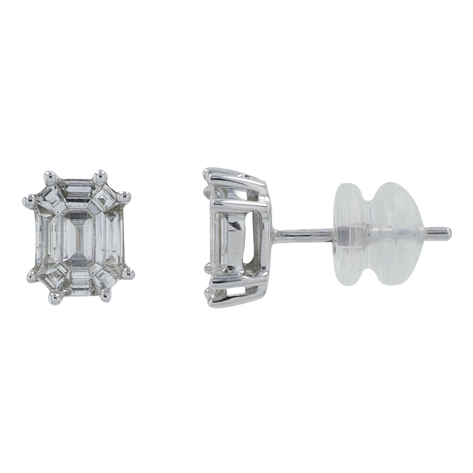 14K WG .75 CTW Diamond Studs