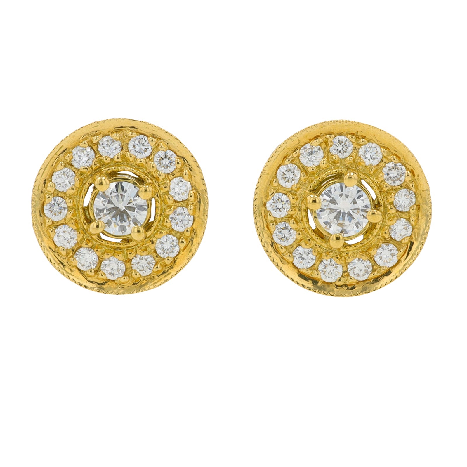 18K YG Penny Preville .69 CTW Diamond Studs