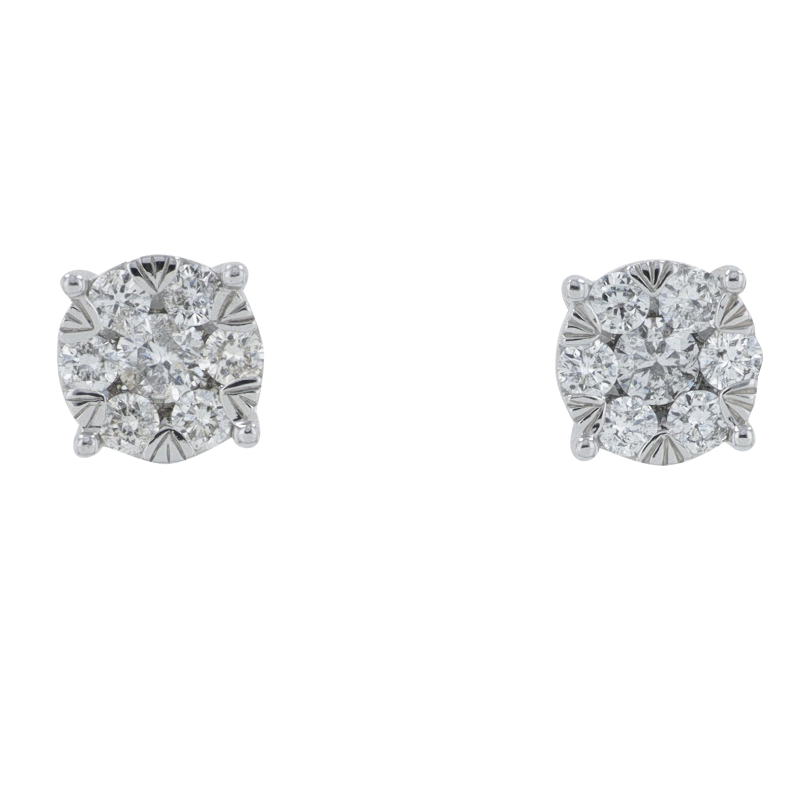10K WG .33 CTW Diamond Stud