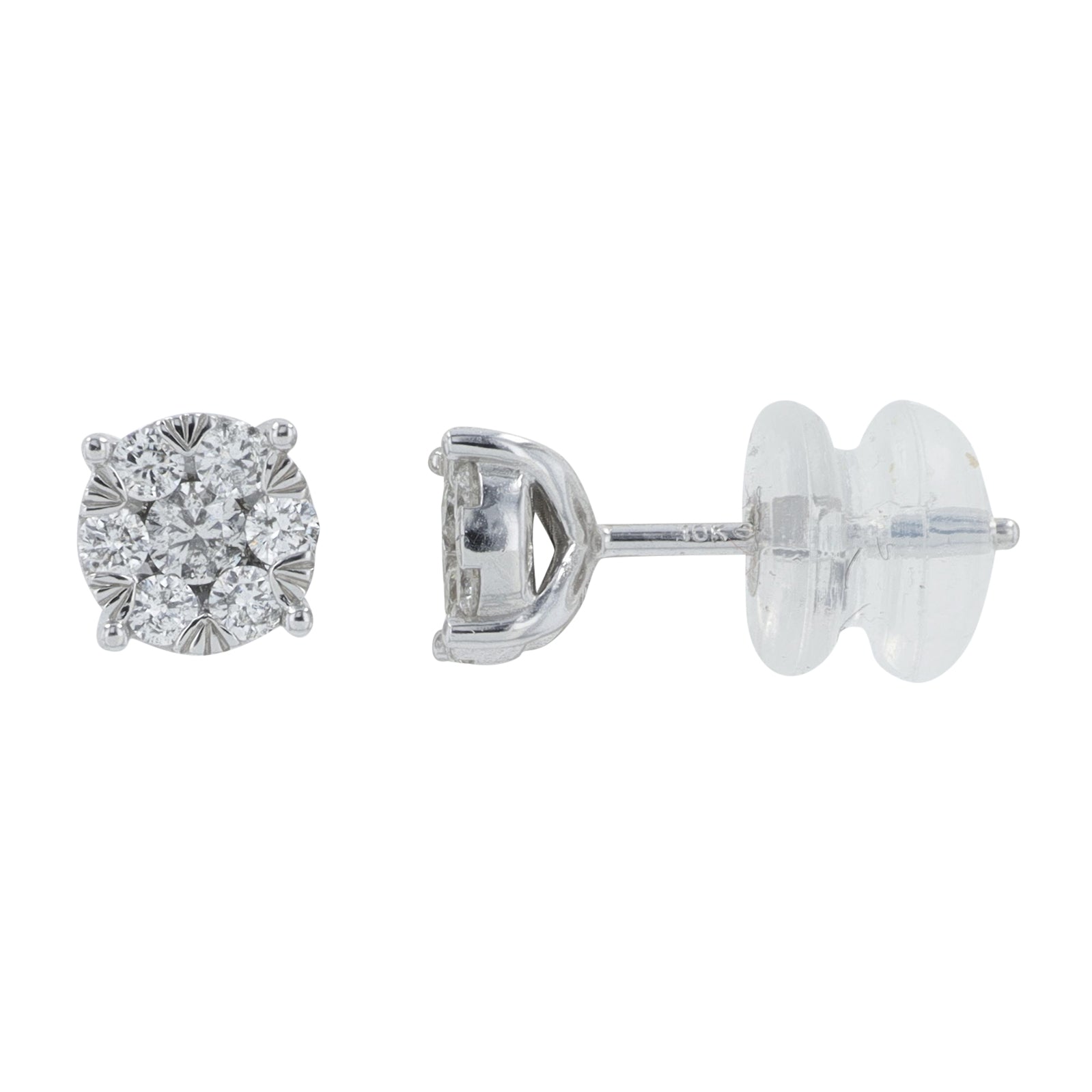 10K WG .33 CTW Diamond Stud