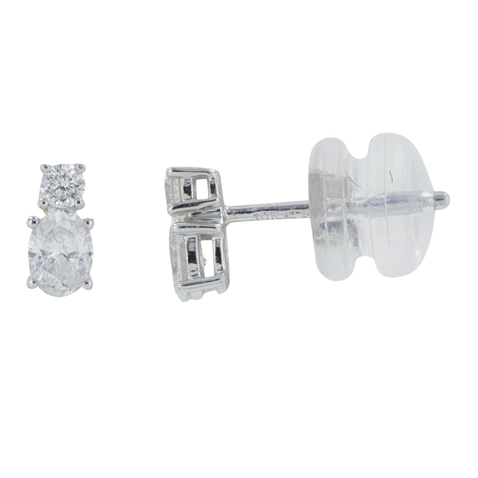 10K WG .25 CTW Diamond Stud