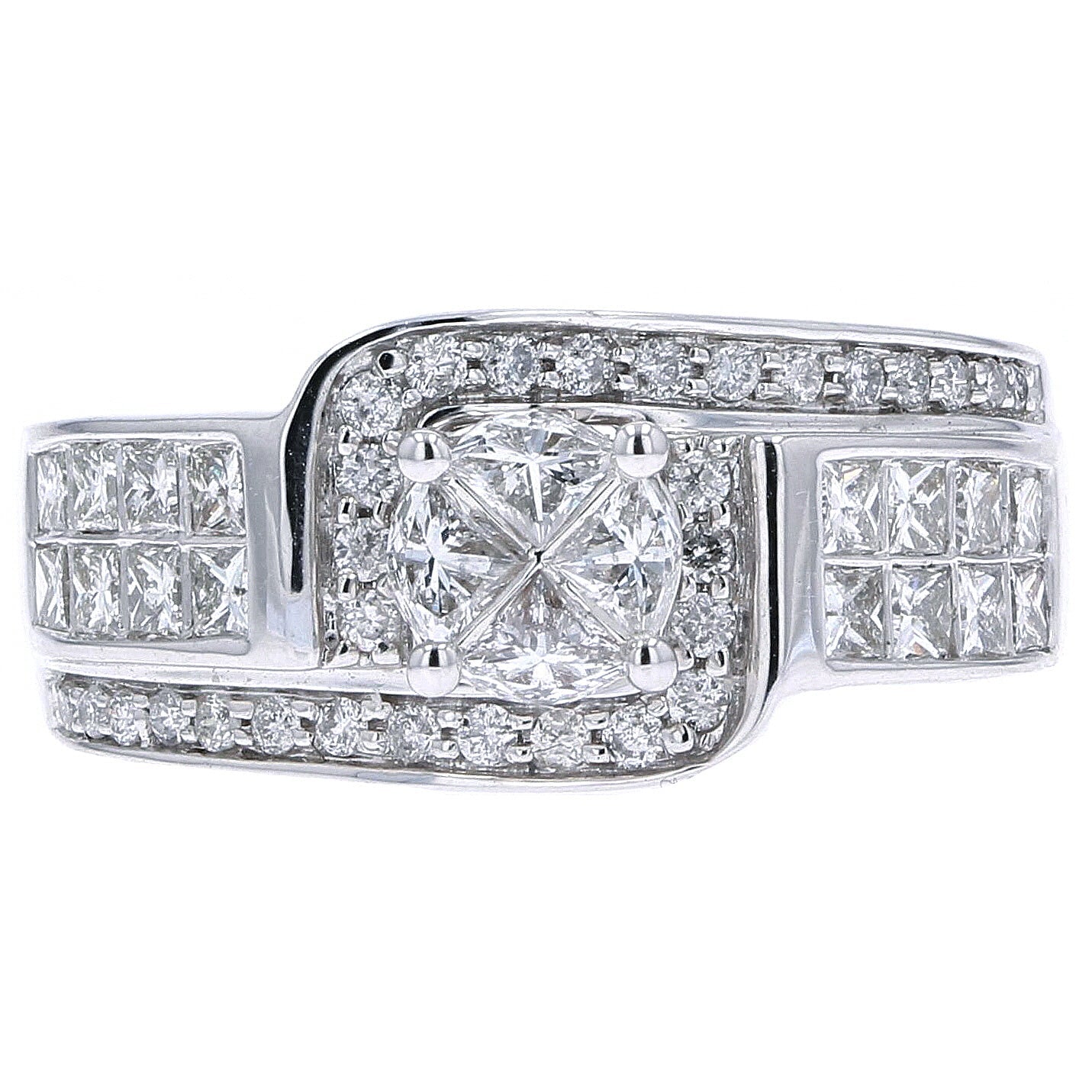 14K WG Diamond Invisible Set Ring