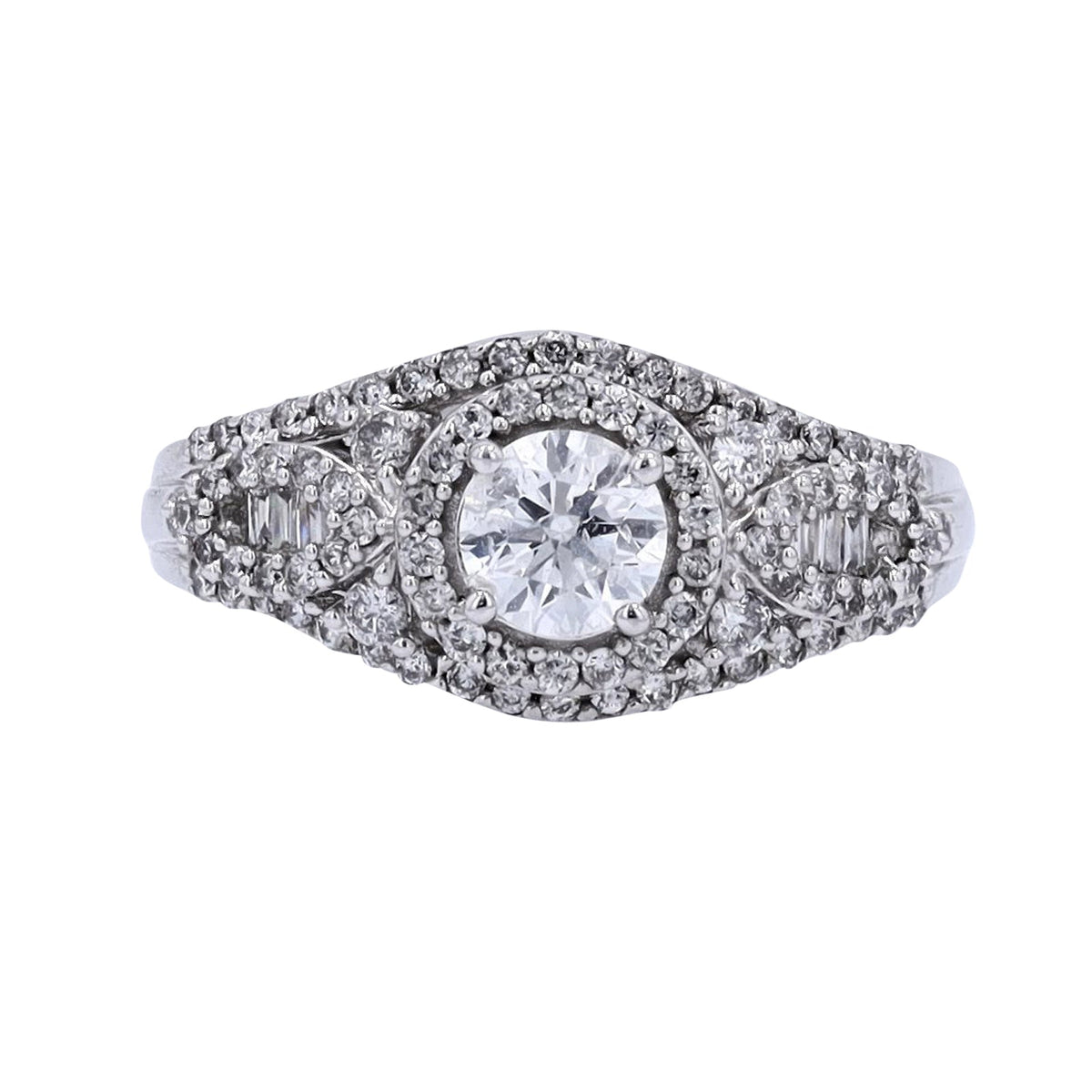 14K WG 1/2 CTR Diamond Engagement Ring