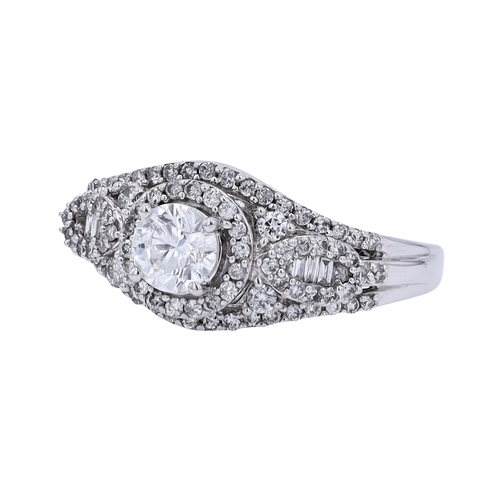14K WG 1/2 CTR Diamond Engagement Ring