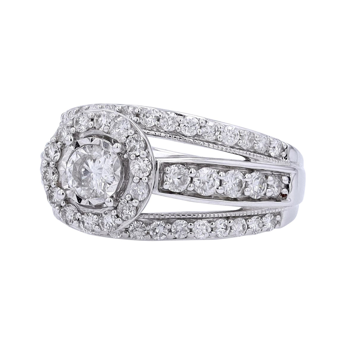 14K WG 1.50 CTW Diamond Engagement Ring