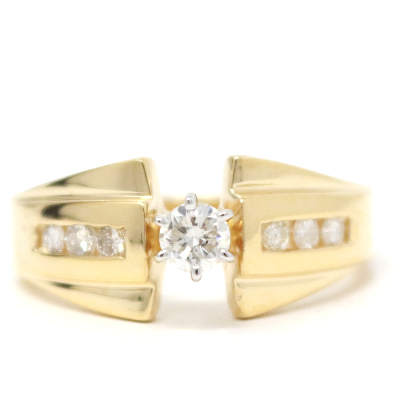 14K YG Solitaire Engagement Ring