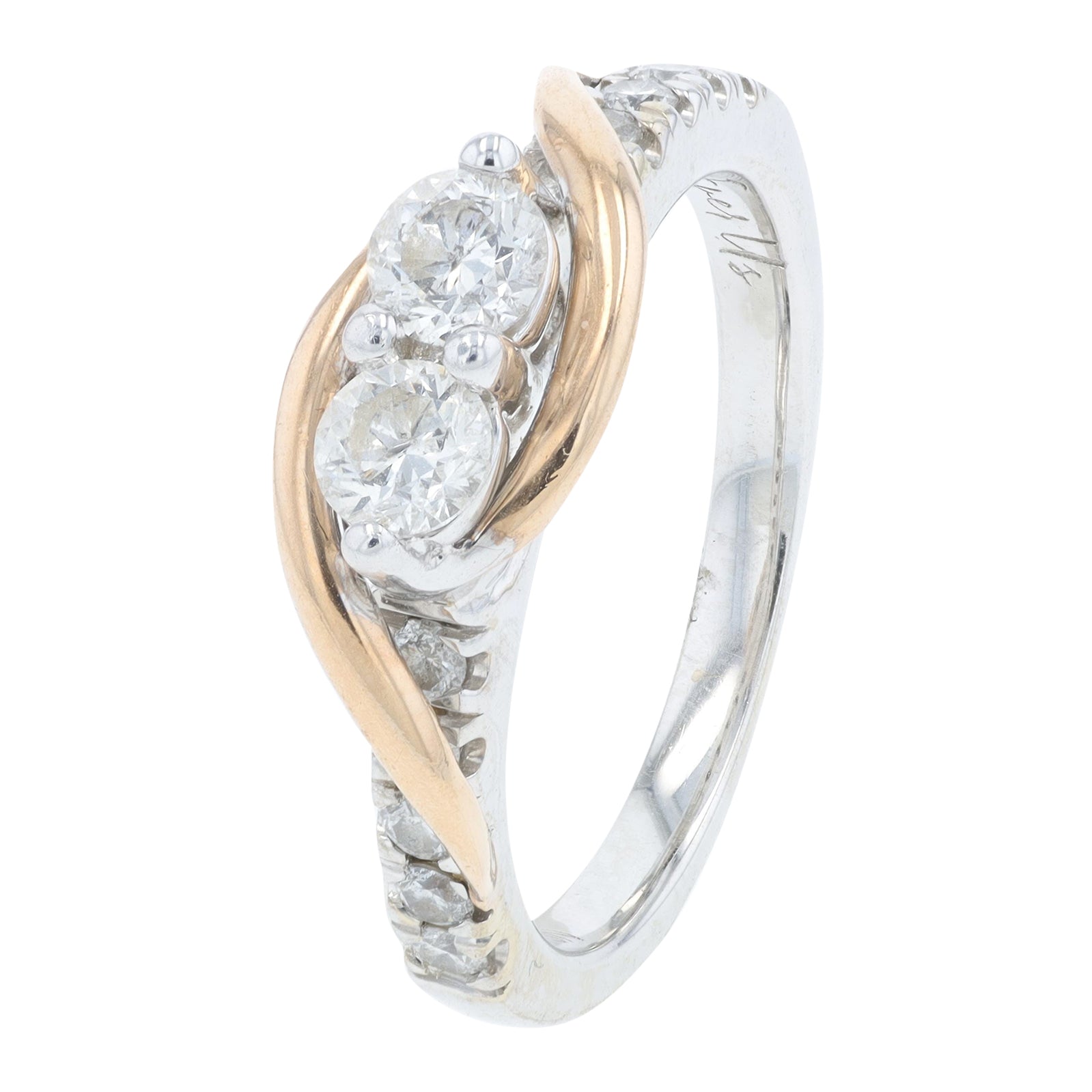 14K TT .75 CT Diamond Engagement Ring