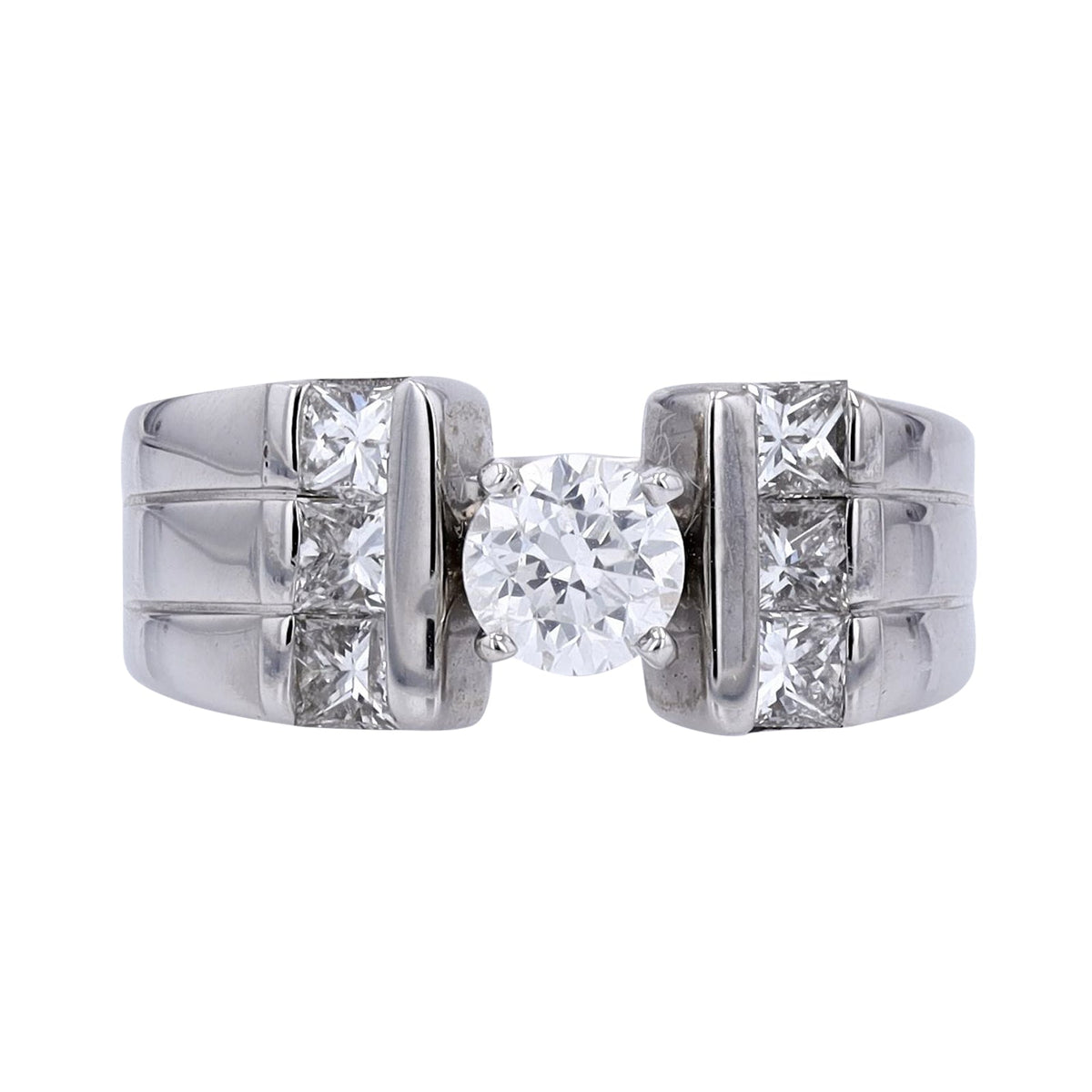 14K WG .78 CTR Diamond Engagement Ring