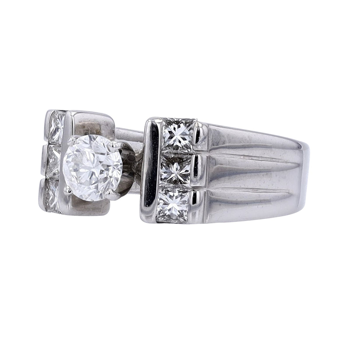 14K WG .78 CTR Diamond Engagement Ring