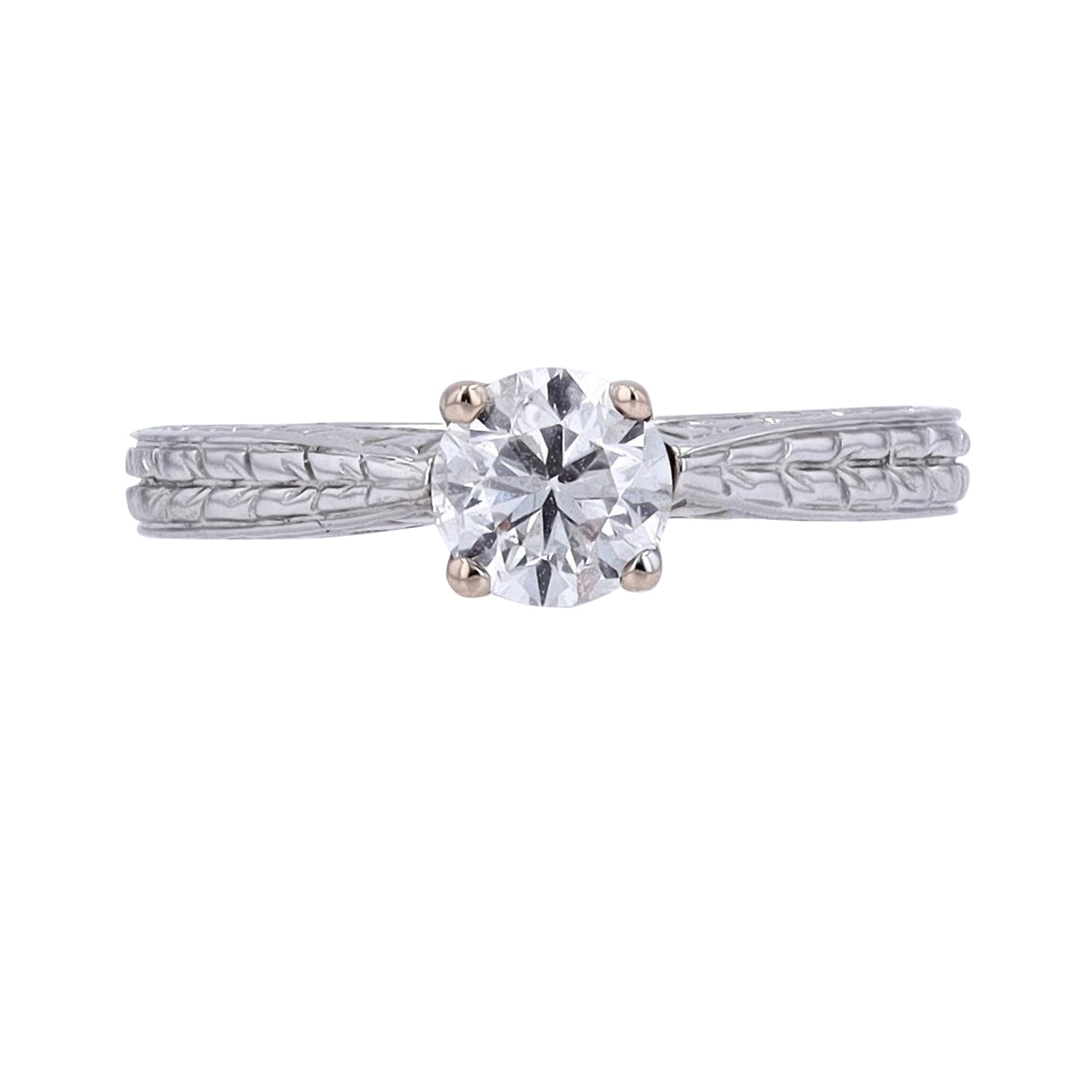 14K TT .70 CTW Diamond Engagement Ring