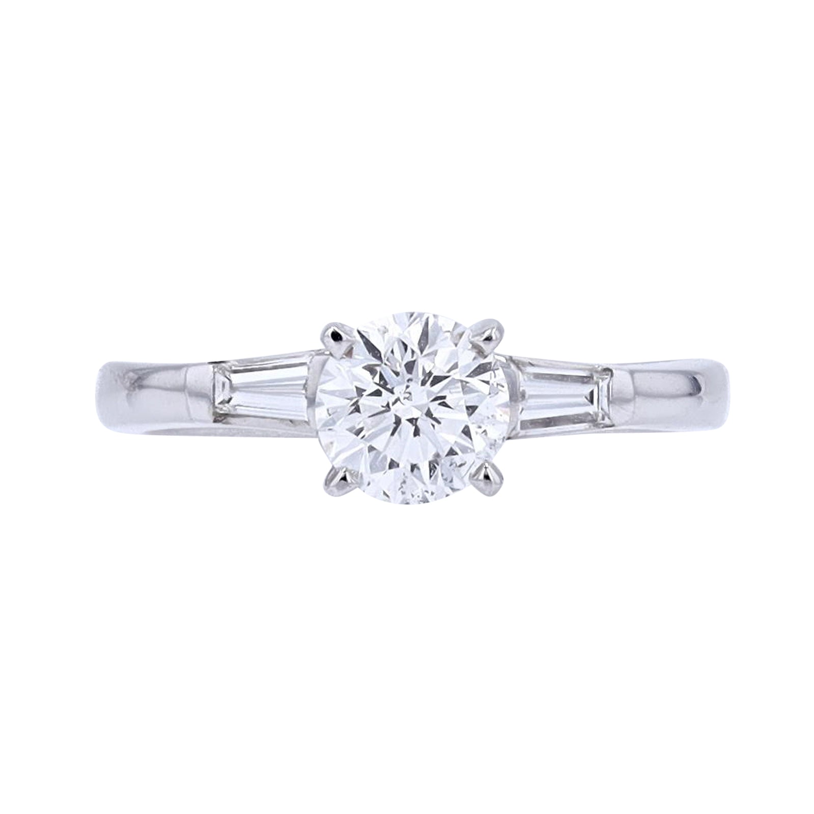 14K WG 1 CT Center Engagement Ring