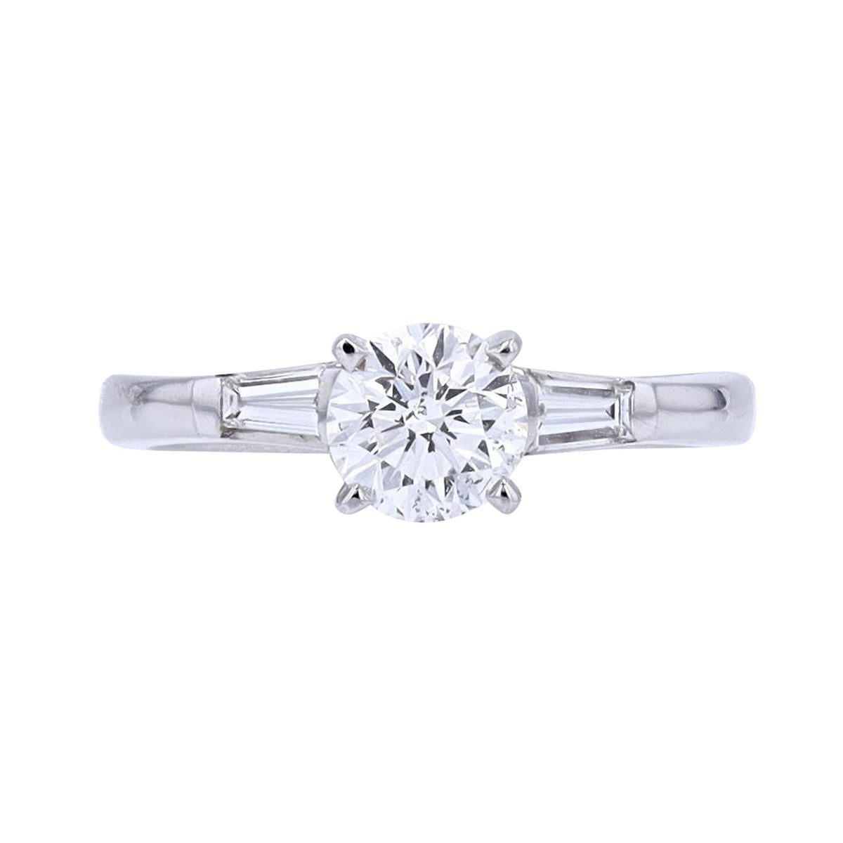 14K WG 1 CT Center Engagement Ring