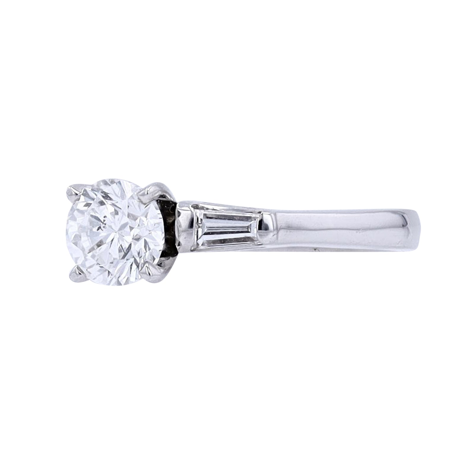 14K WG 1 CT Center Engagement Ring