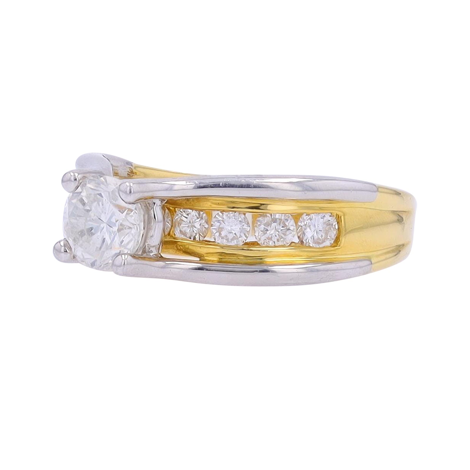 18K TT .75 CTR Diamond Engagement Ring