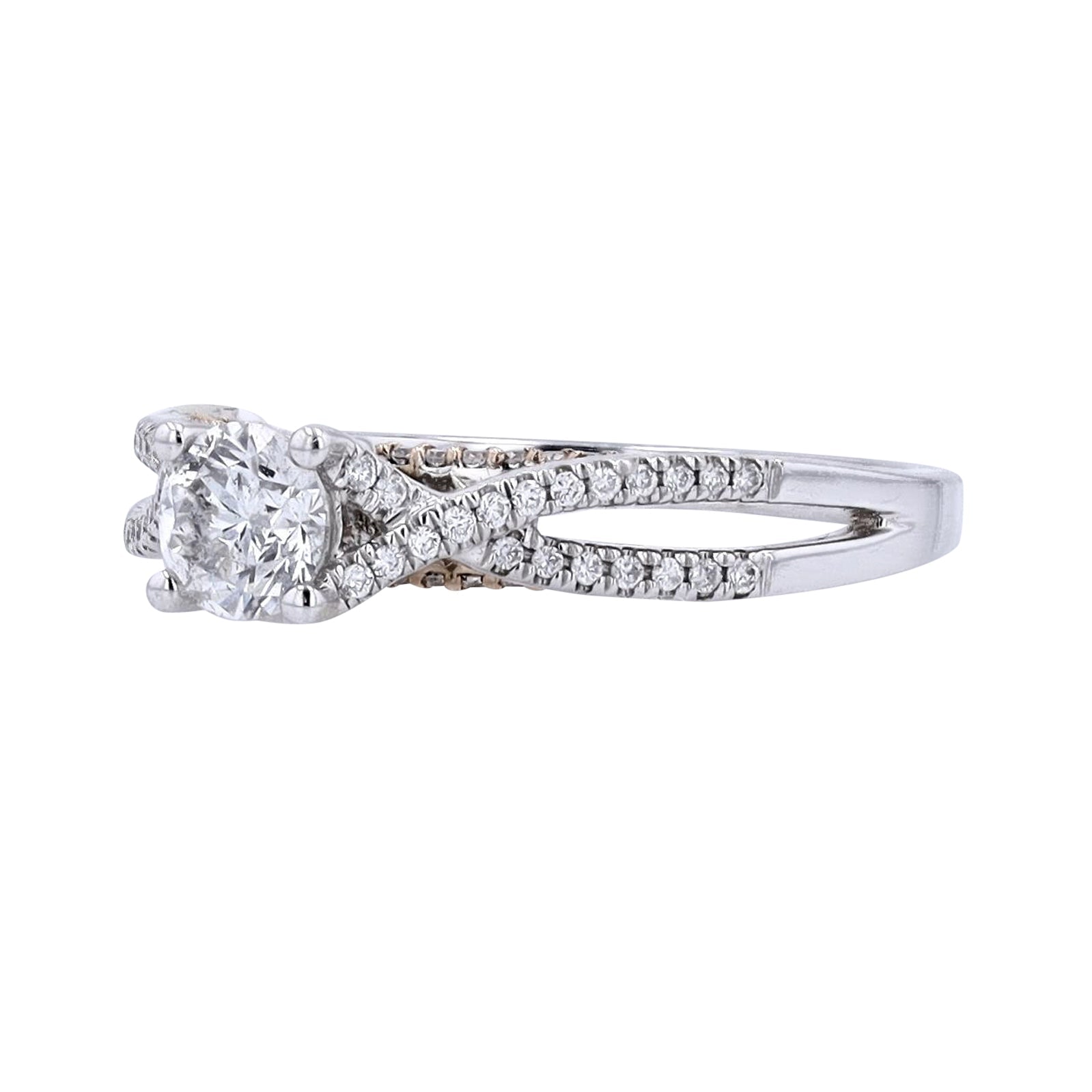 14K TT 1/2 CTR Diamond Engagement Ring
