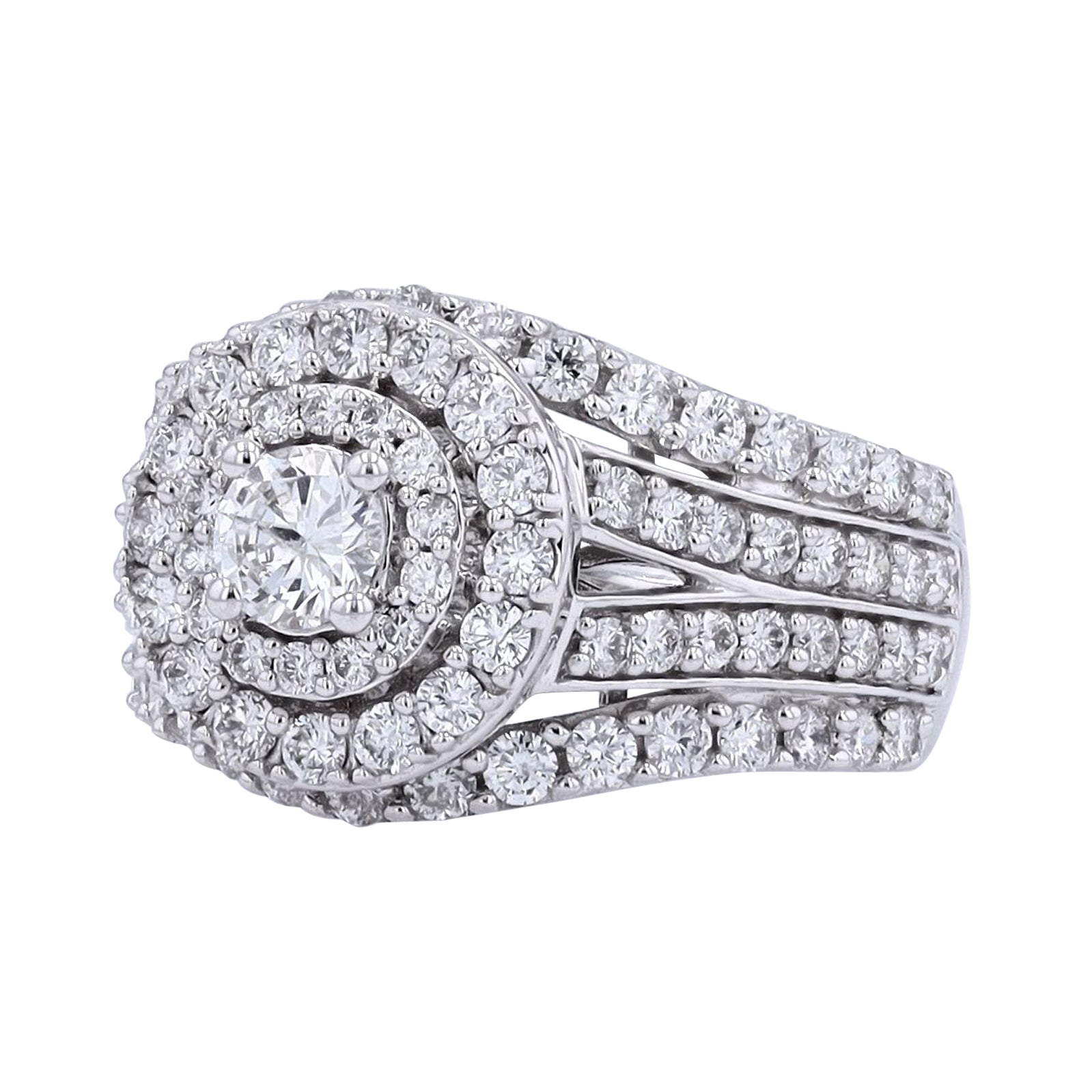 14K WG 2 CTW Diamond Engagement Ring