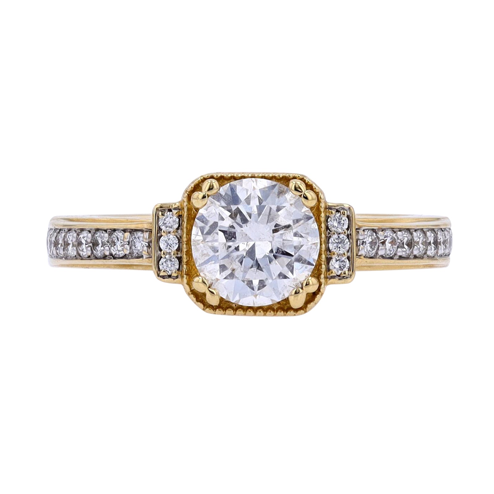 14K YG 1.04 CT Center Engagement Ring