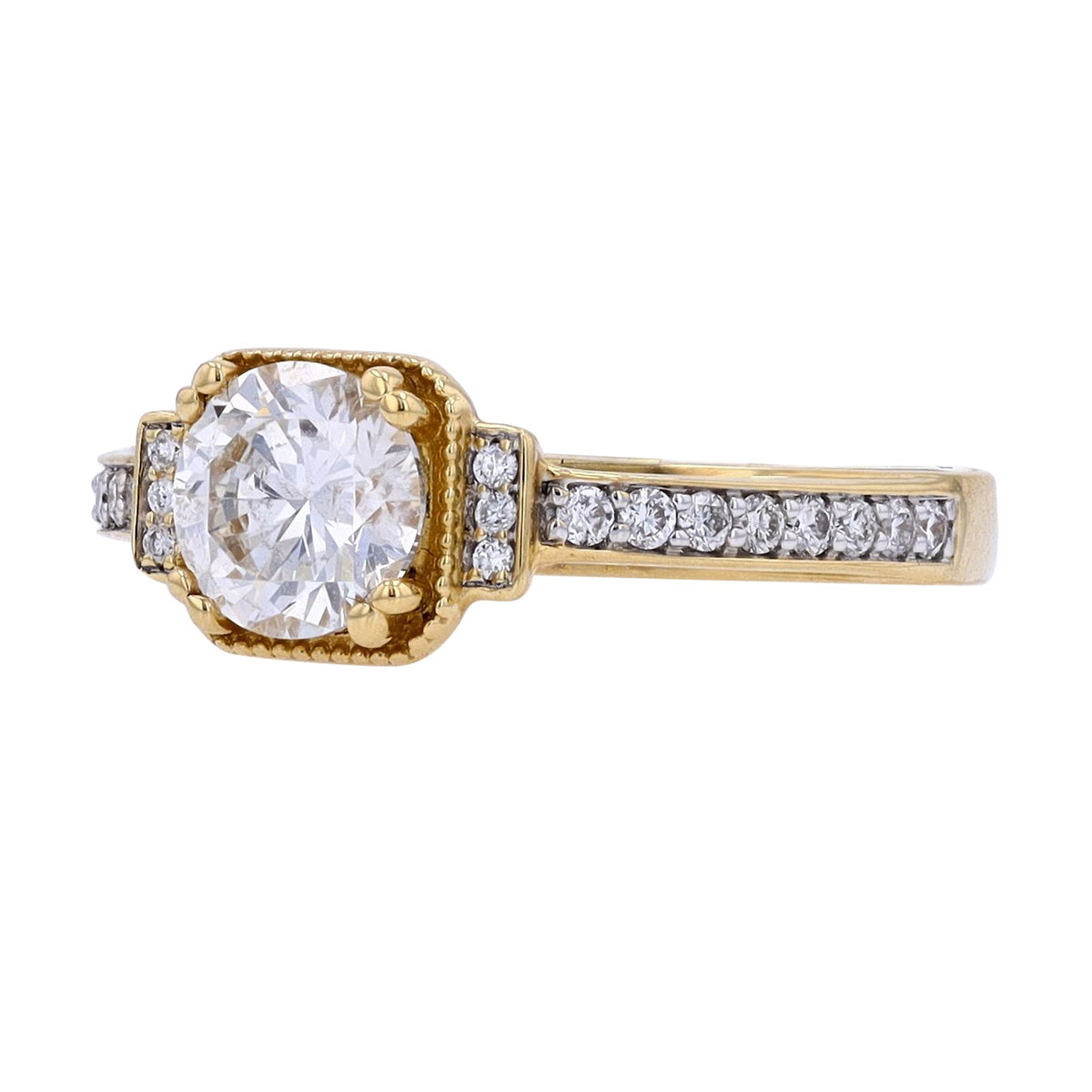 14K YG 1.04 CT Center Engagement Ring