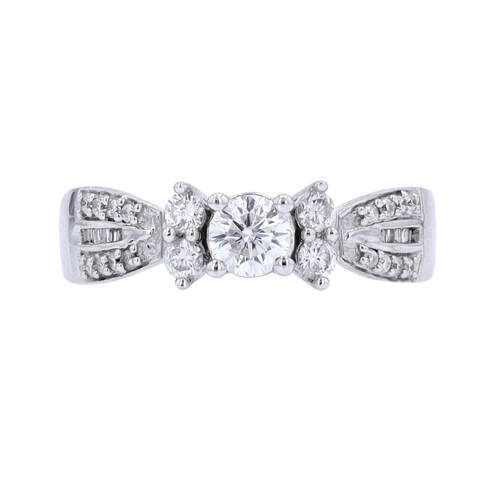 14K WG .40 CTR Diamond Engagement Ring
