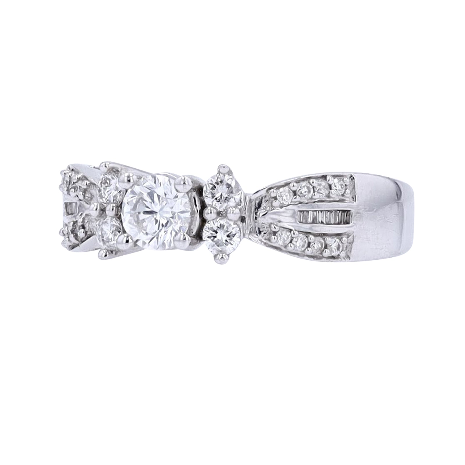 14K WG .40 CTR Diamond Engagement Ring