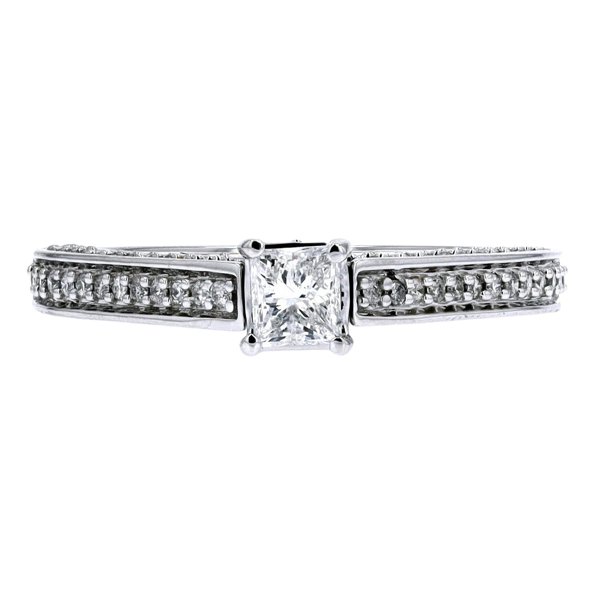 14K WG 3/8 CTR Engagement Ring