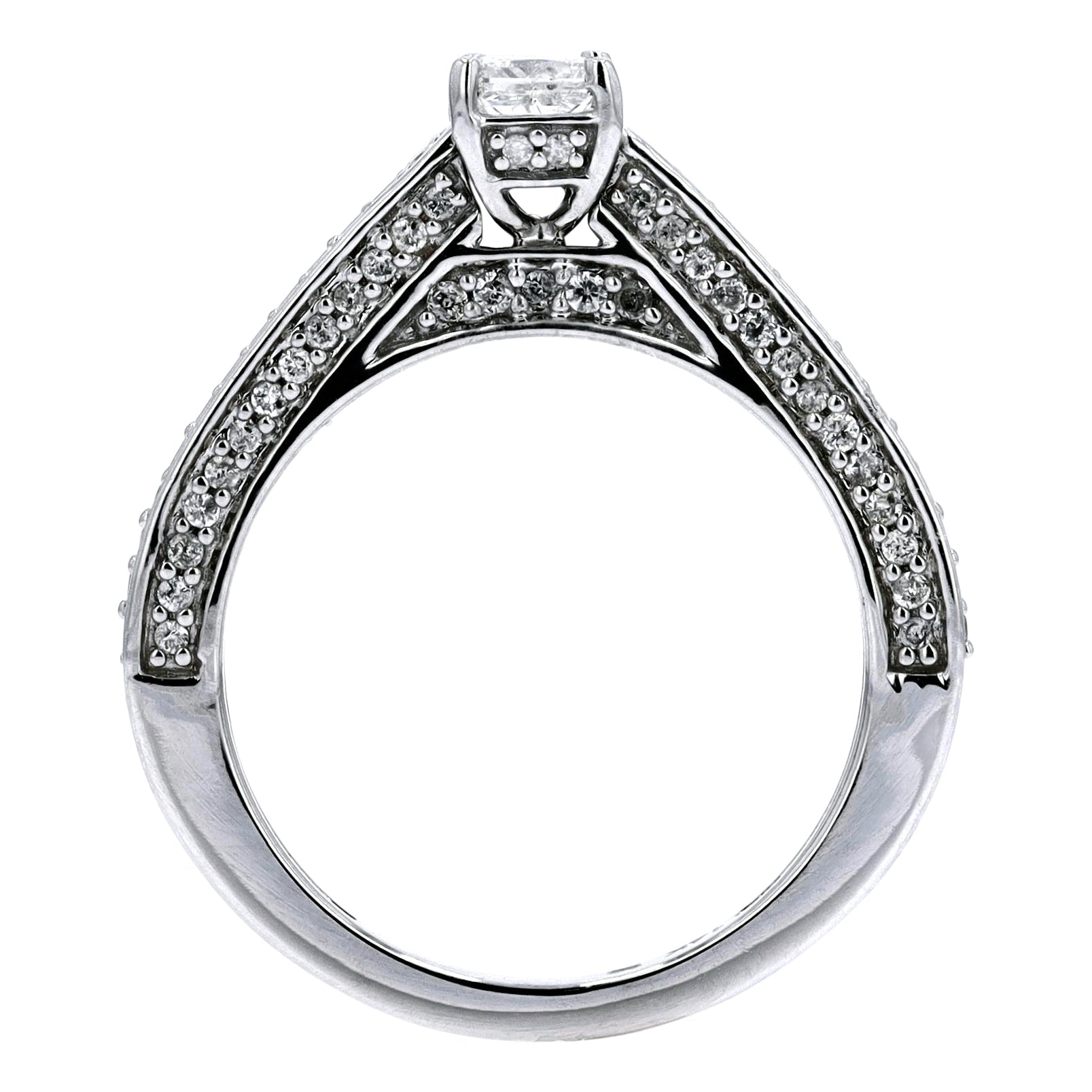 14K WG 3/8 CTR Engagement Ring