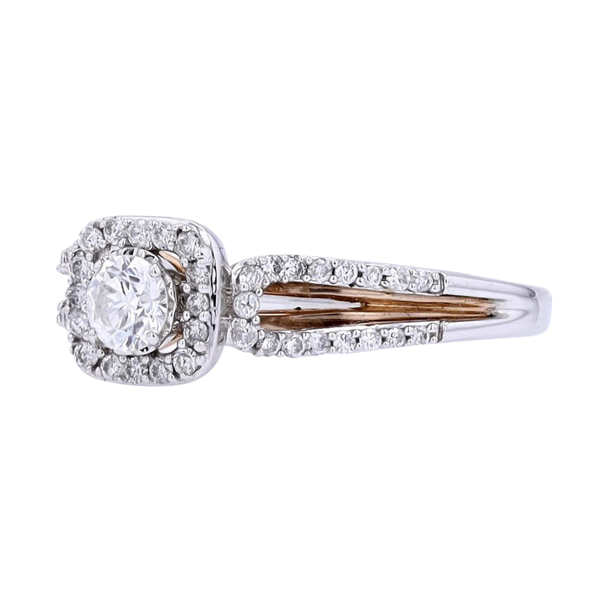 14K TT 1/4 CTR Diamond Engagement Ring