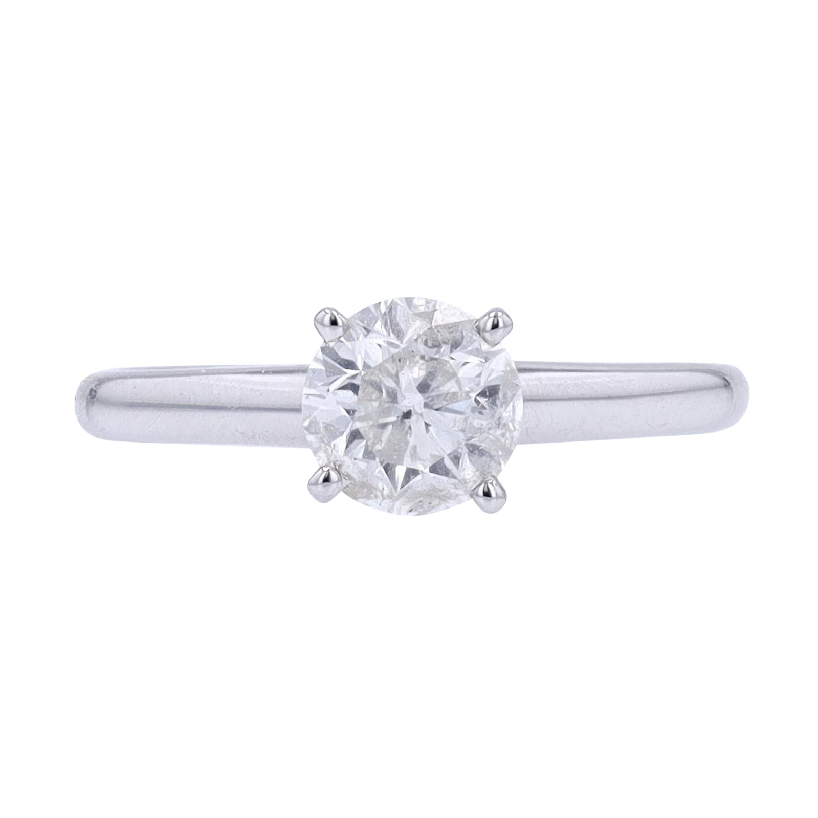 14K WG 1 CT Diamond Solitaire Engagement Ring