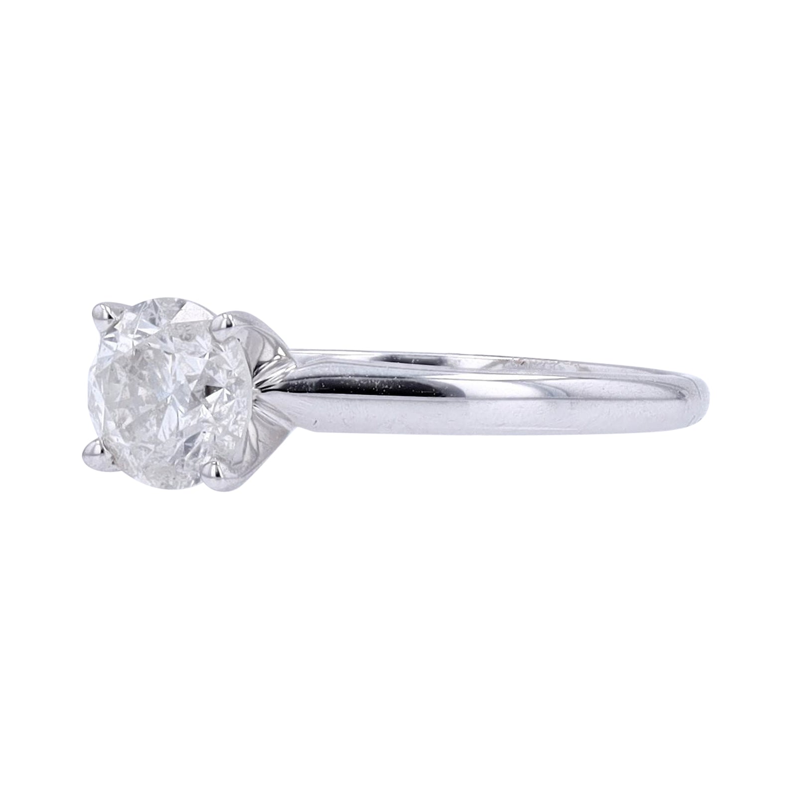 14K WG 1 CT Diamond Solitaire Engagement Ring